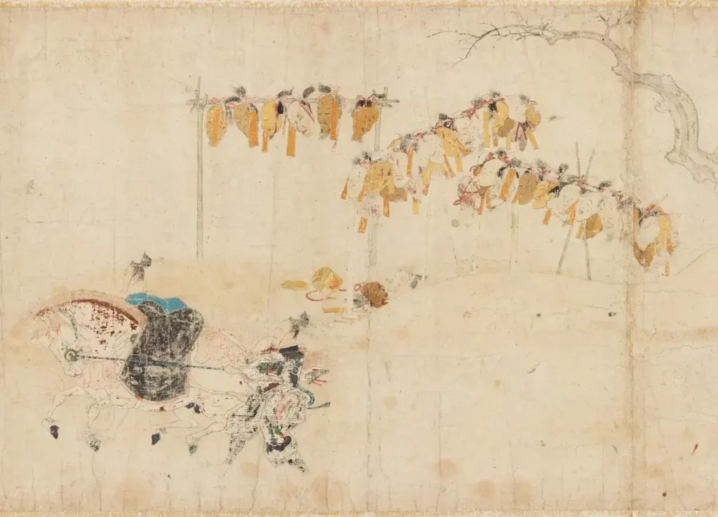 Severed heads of rival Kiyohara army