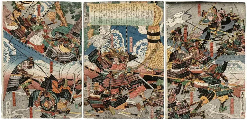 Abe Sadato fighting off his enemies